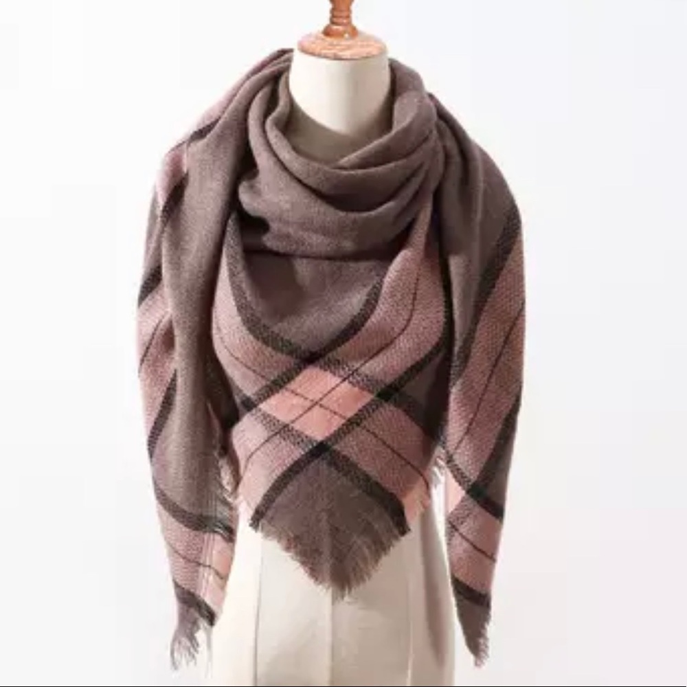 Plaid Blanket Scarf Wrap